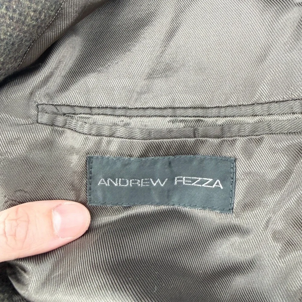 Andrew Fezza‎ Brown Camel Hair Blend 2 Button Blazer Sport Coat Jacket Men 46R
